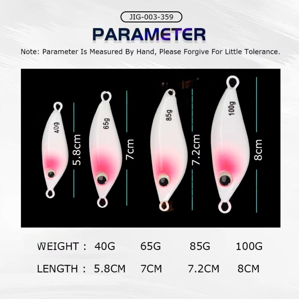 Glow Jigging Spoon Lure 40g 65g Shore Casting Lures Little Saltwater Fishing Lure Jigging Fishing