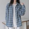 Navava Women Casual Check Long Sleeve Shirt Nb2968