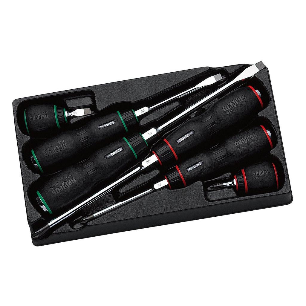 Kyoto Tool Nepros Resin Handle Screwdriver Mixed Set NTD106 (KTC)