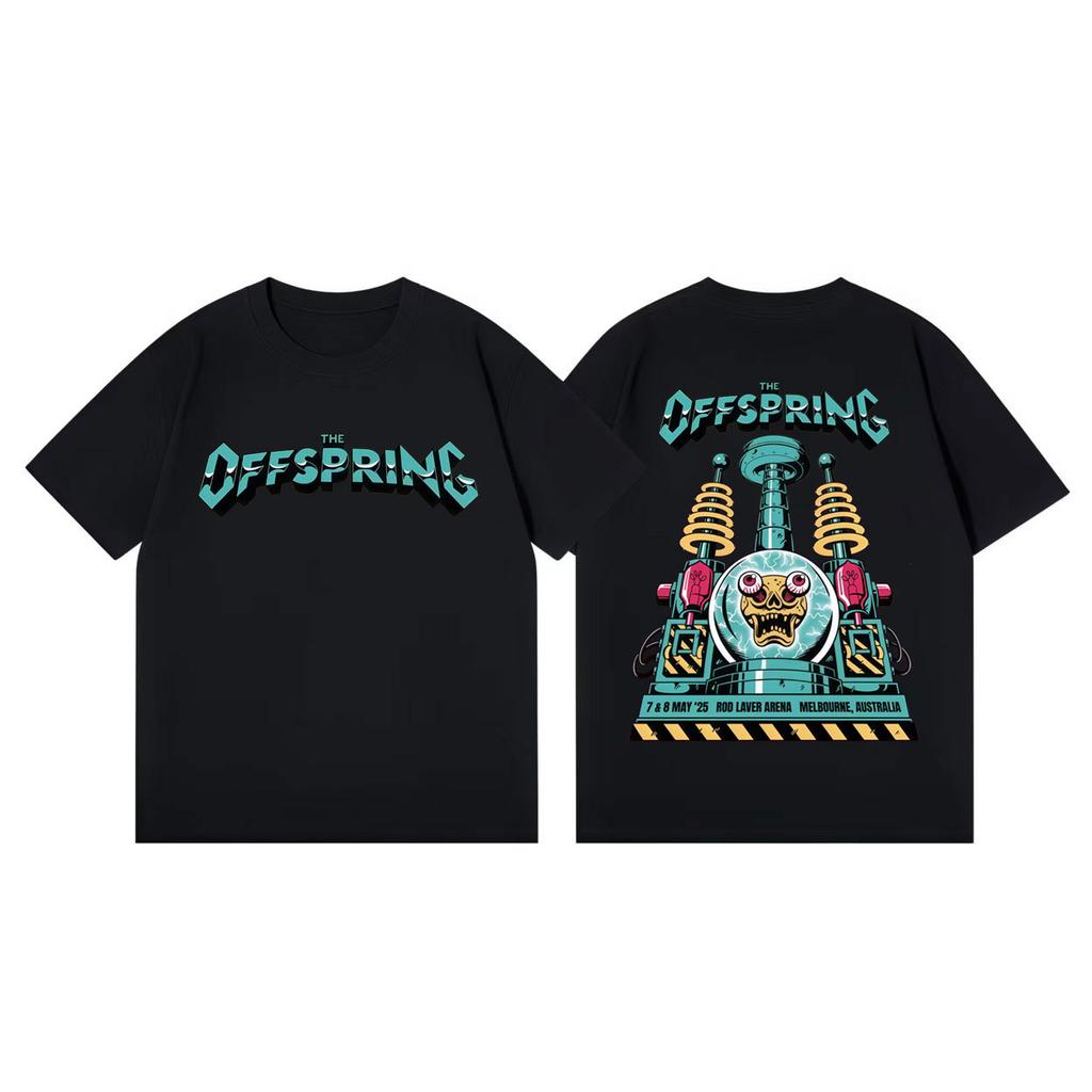 Rock Band The Offspring Merch Tshirt Harajuku Punk Short Sleeve T Shirts Men Women Y2k Fashion Oversized Tshirts Streetwear