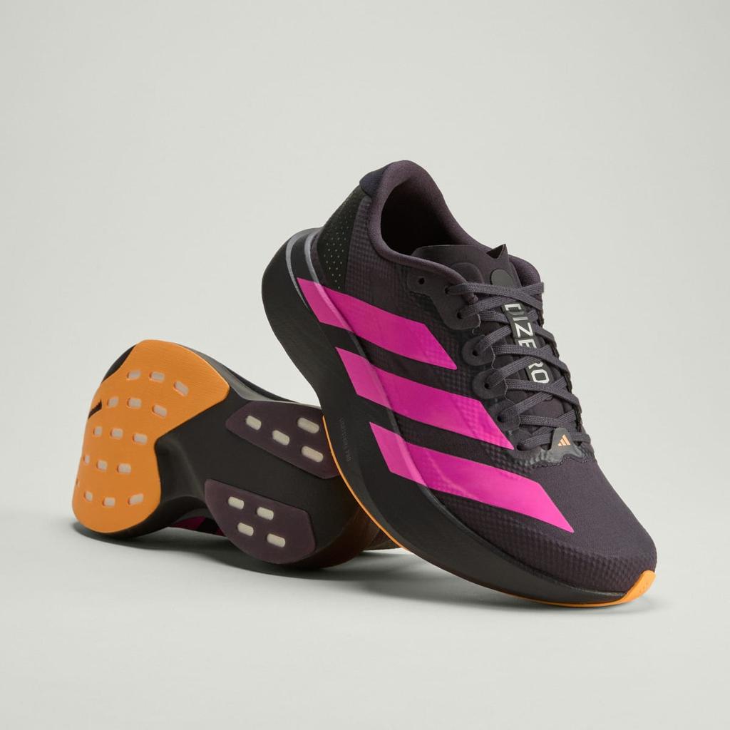 adidas Adizero EVO SL WOVEN KI6931 Women's Performance Sports Shoes Aurora Black / Shock Pink / Lucid Tangerine