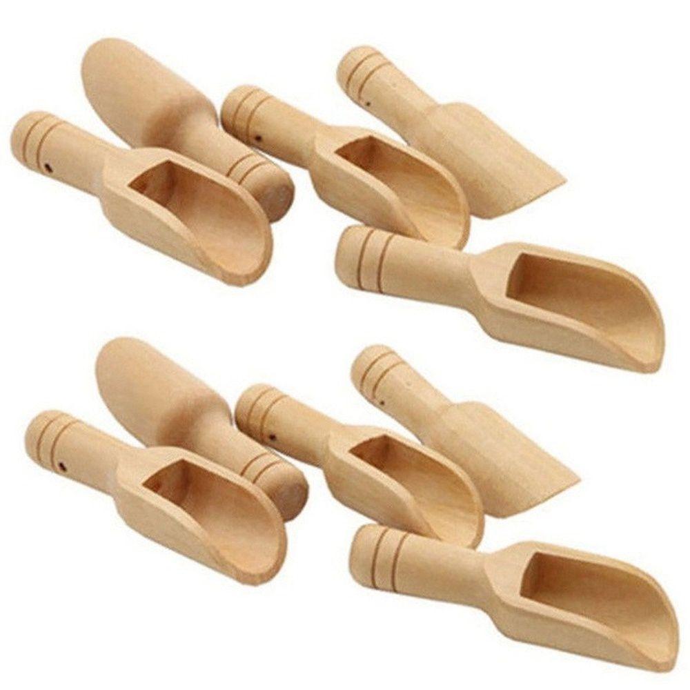 Wood Wooden Cooking Baking Tools Sugar Tea Spoon Coffee Tea Scoops Bath Salt Spoon Wooden Spoon