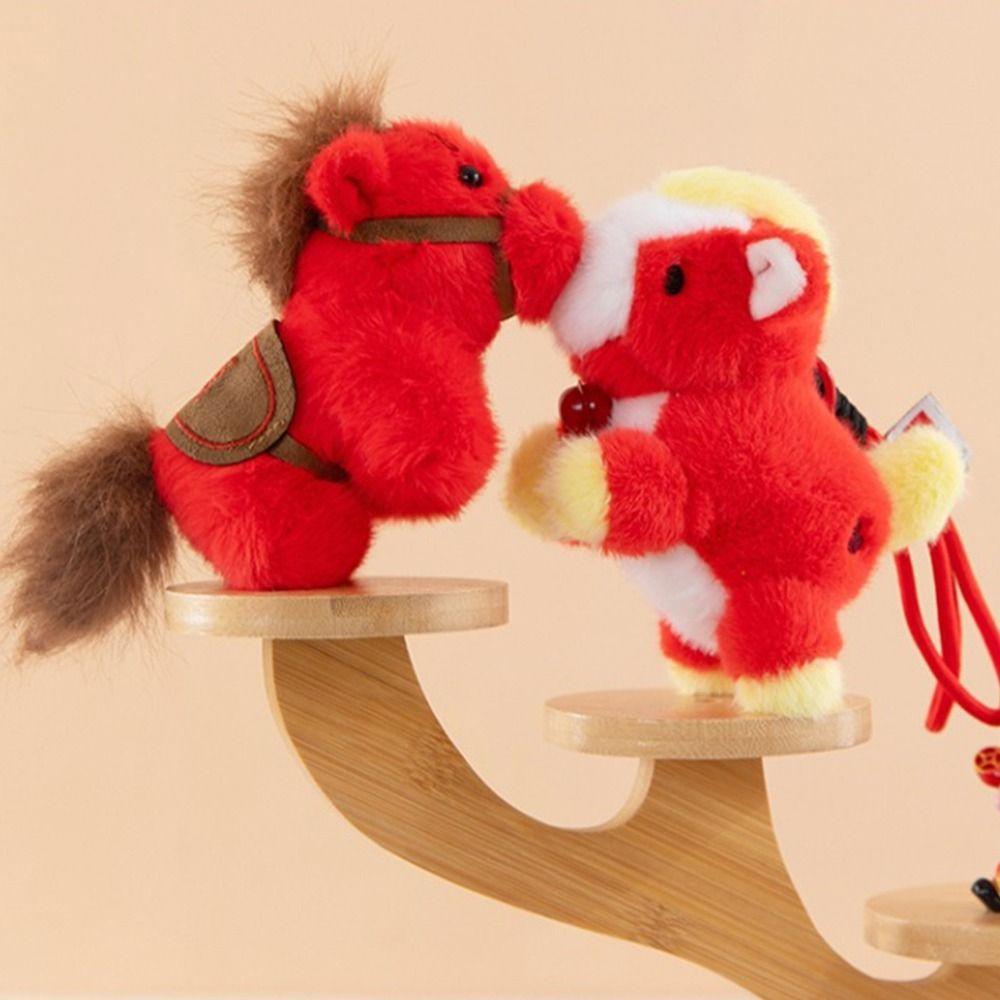 Fluffy Texture Mini Horse Pendant Cute Plush Horse Doll Pendant Pony Pendant Gift