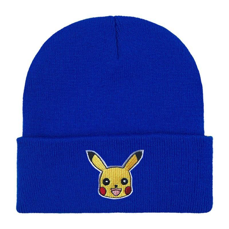 Autumn and winter cute cartoon embroidered knitted hat popular animal ear protection headgear