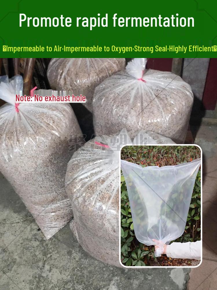Large White Thickened Soybean Dregs Fermentation & Compost Bag for Silage and Chicken Manure