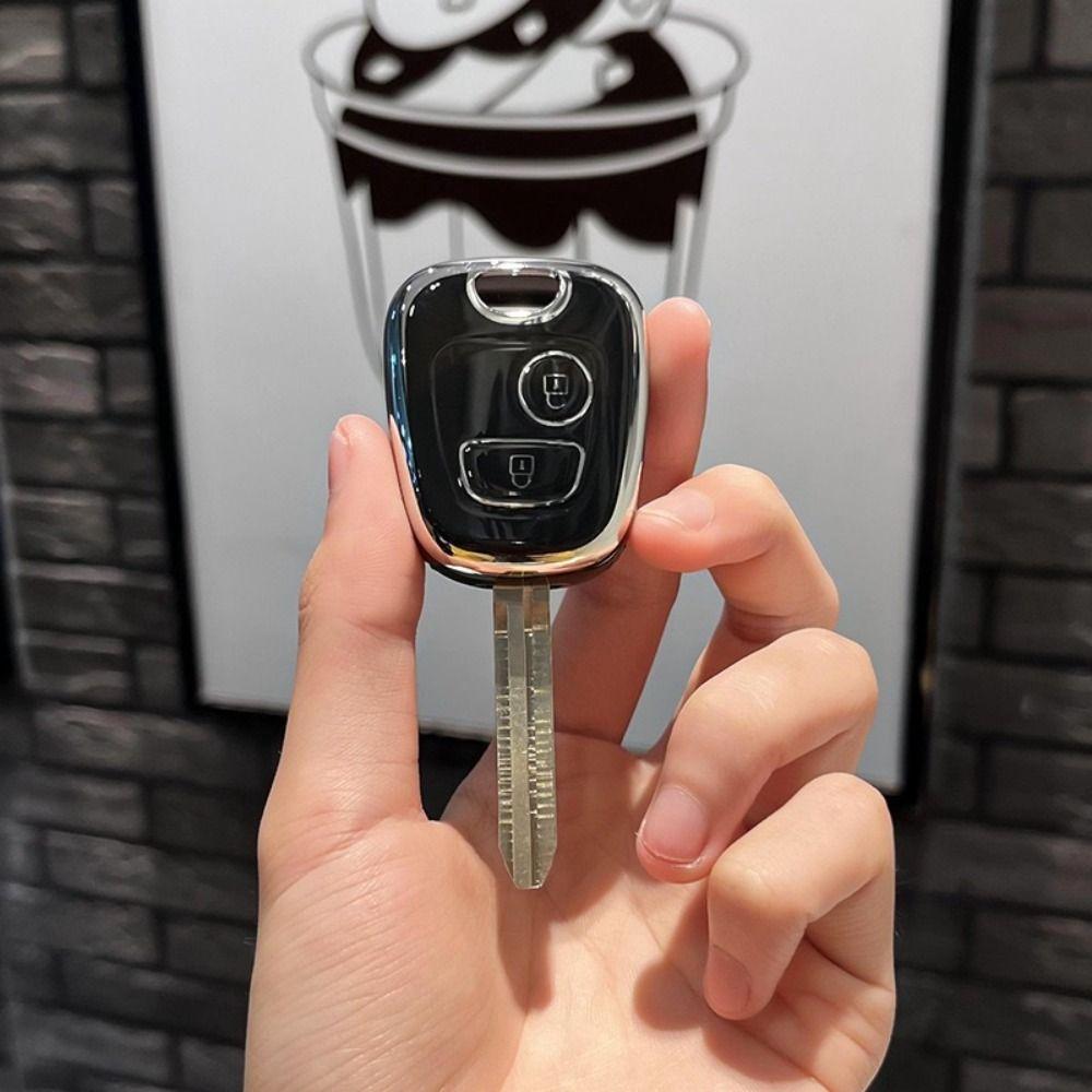 TPU Key Case Cover for Citroen C1 C4 For Peugeot 106 107 206 207 306 307 Car Accessories