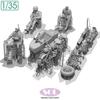 Sol Models WWII German KS750 Military Sidecar with 3 Crew 3D Printed Kit MM879 1/35 Figures, (Motorcycle)