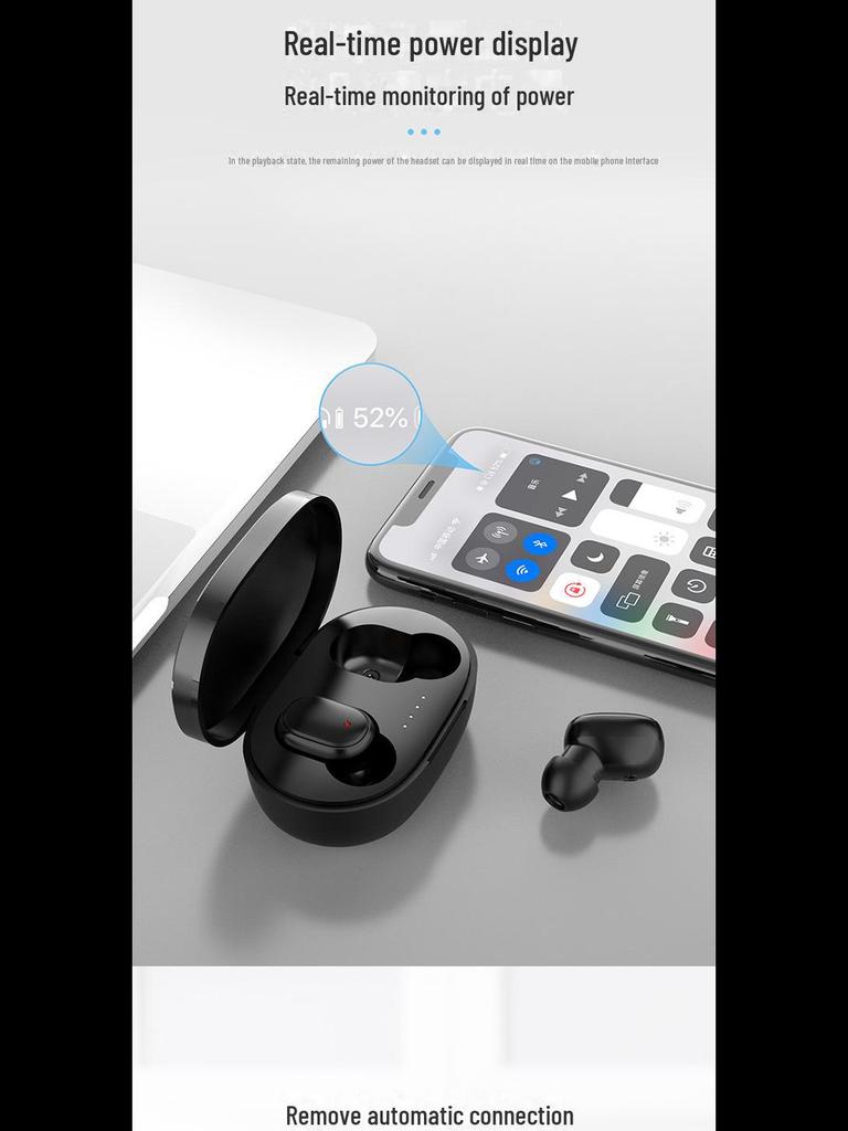 Беспроводная спортивная гарнитура Bluetooth-вкладыши A6S с шумоподавлением и сенсорным управлением