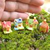 5 шт. коттедж миниатюрная декоративная устойчивая к атмосферным воздействиям смола микропейзаж мини-садовая статуя для заднего двора