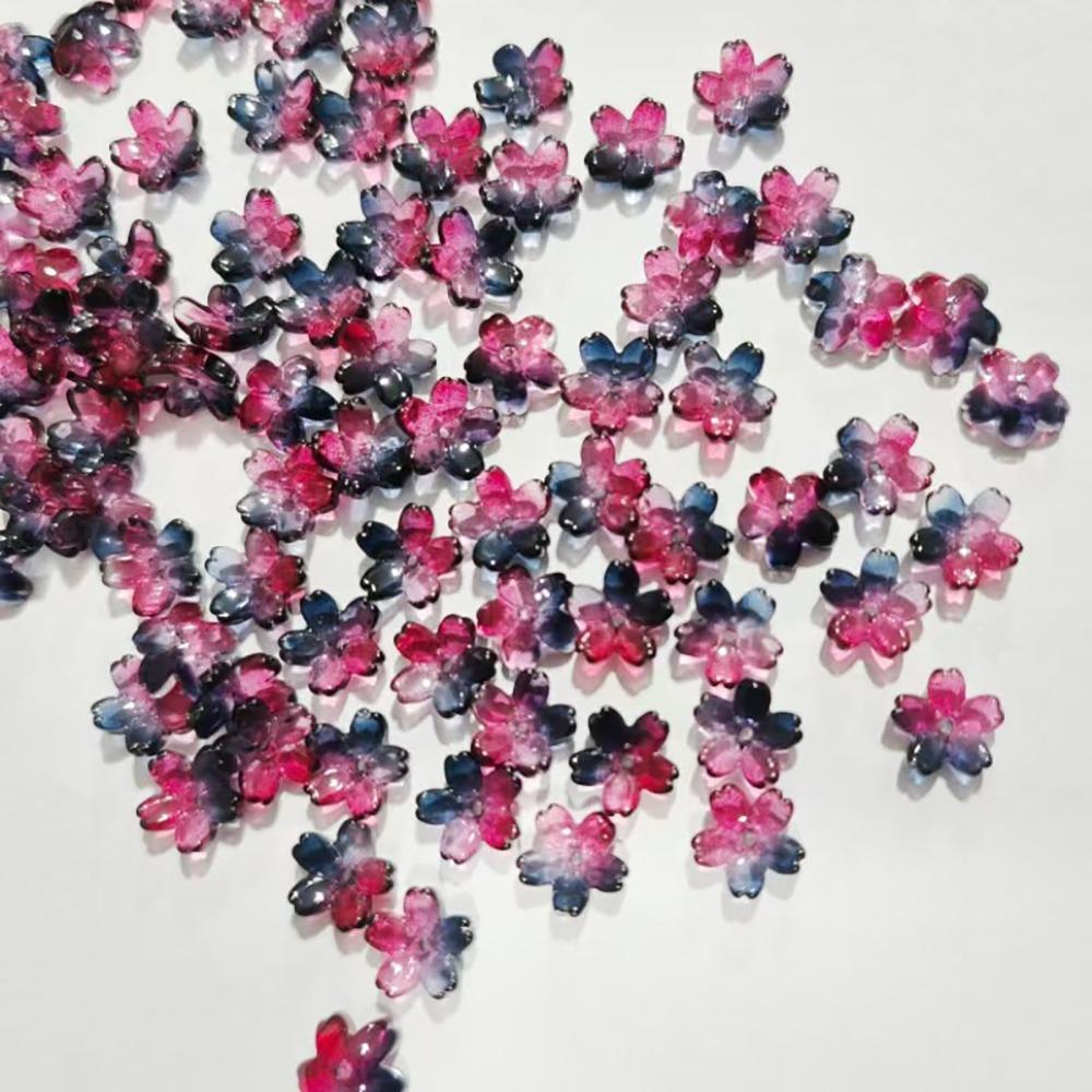 100pcs Transparent Oriental Cherry Beads Gradient Color Jewelry Making Material  DIY Accessories
