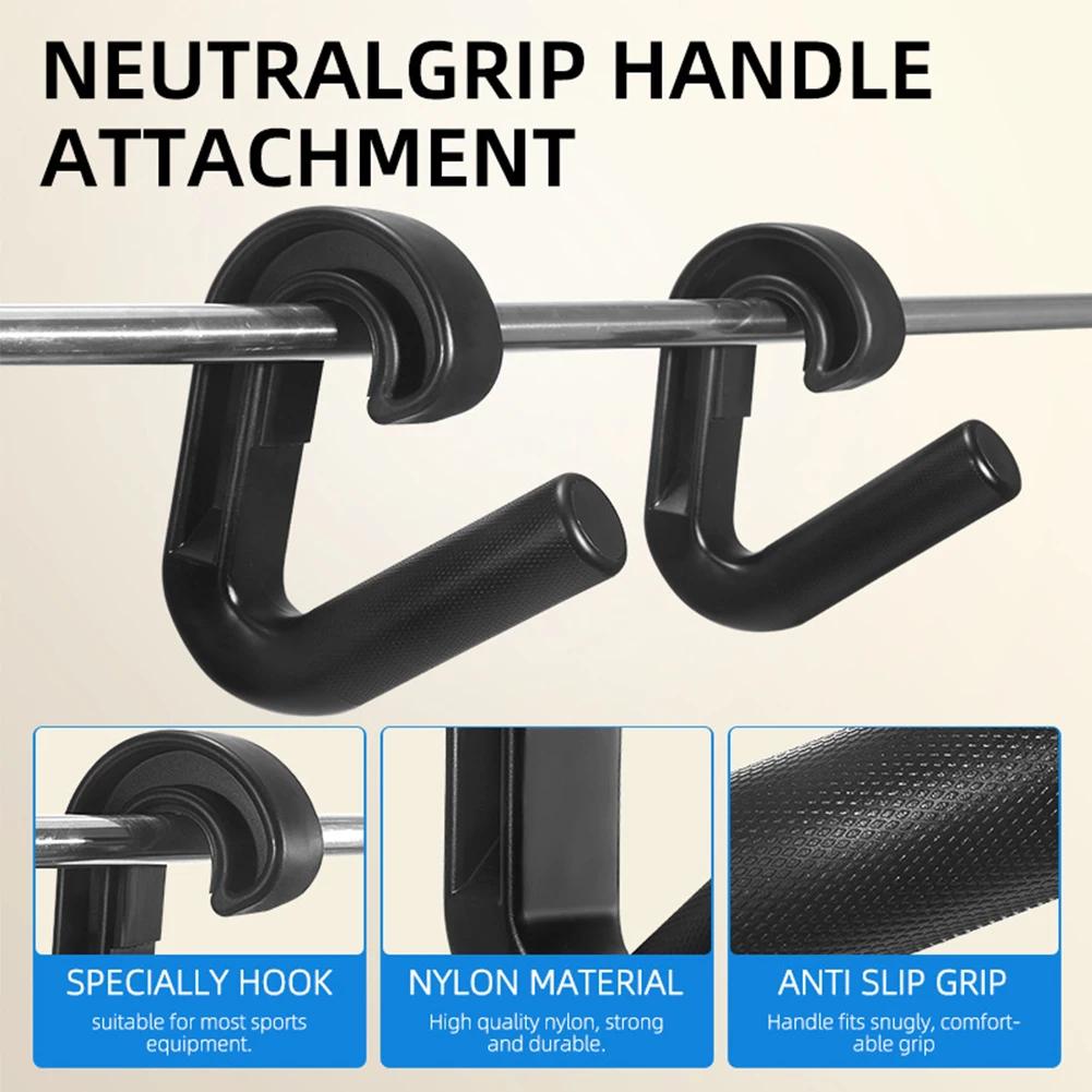 Neutral Grip Handle Hook Fitness Handle Multi-Function Pulls Up Handle Resistance Band Handle for Barbell Pull-up Bars