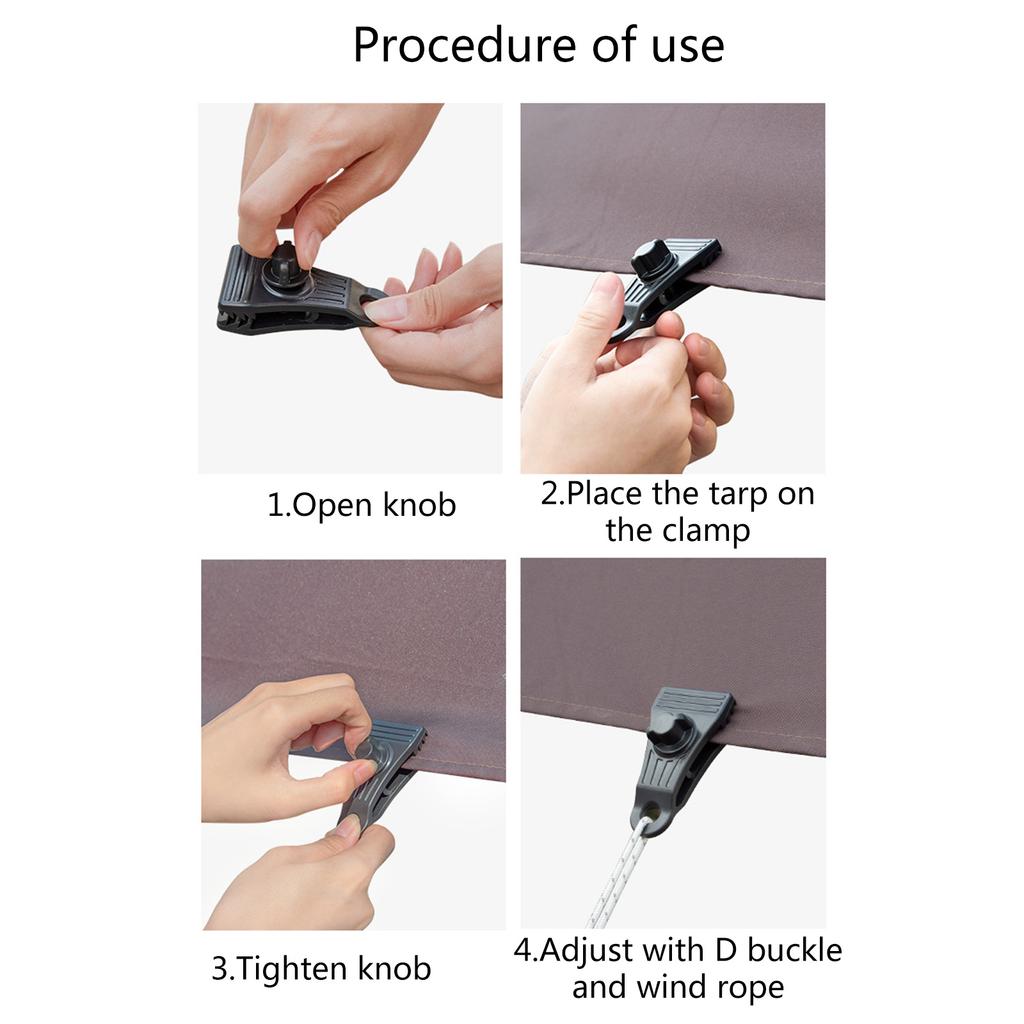 10 шт. зажимов для палаток с накатанной головкой, зажимы для палаток, держатели для брезента, тенты для кемпинга, автомобильные чехлы