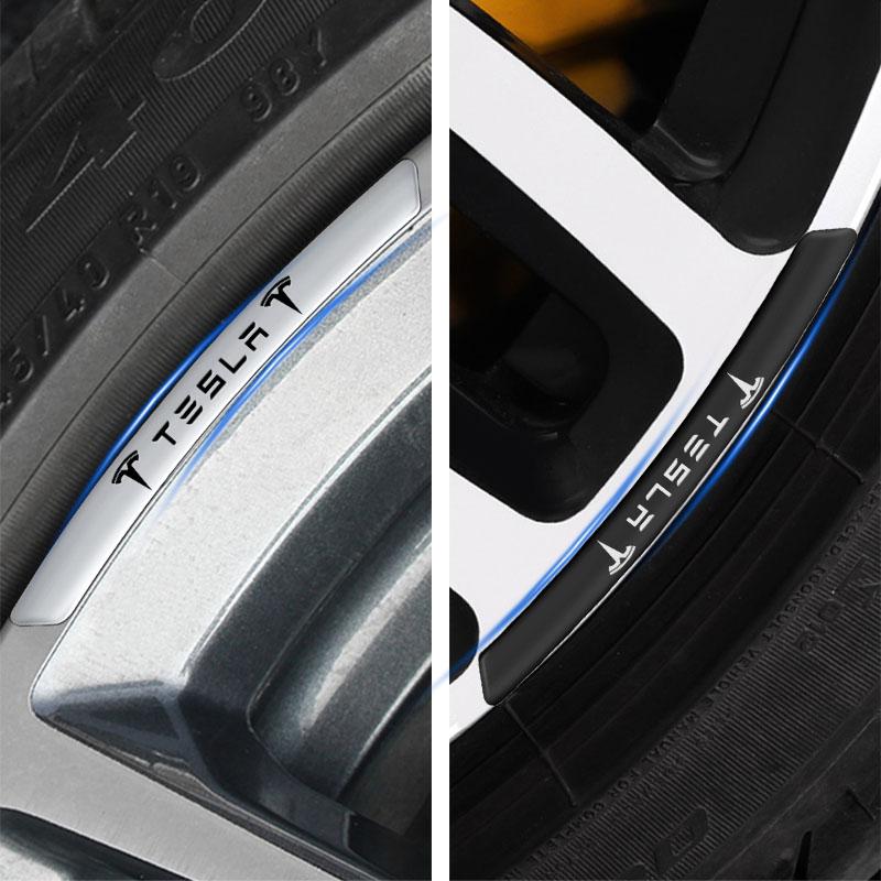 4Pcs Auto Wheel Hub Badge Tire Rim Stickers Accessories For Tesla Model 3 Model X S 2016-2023 Model Y Decals TM3 TMX