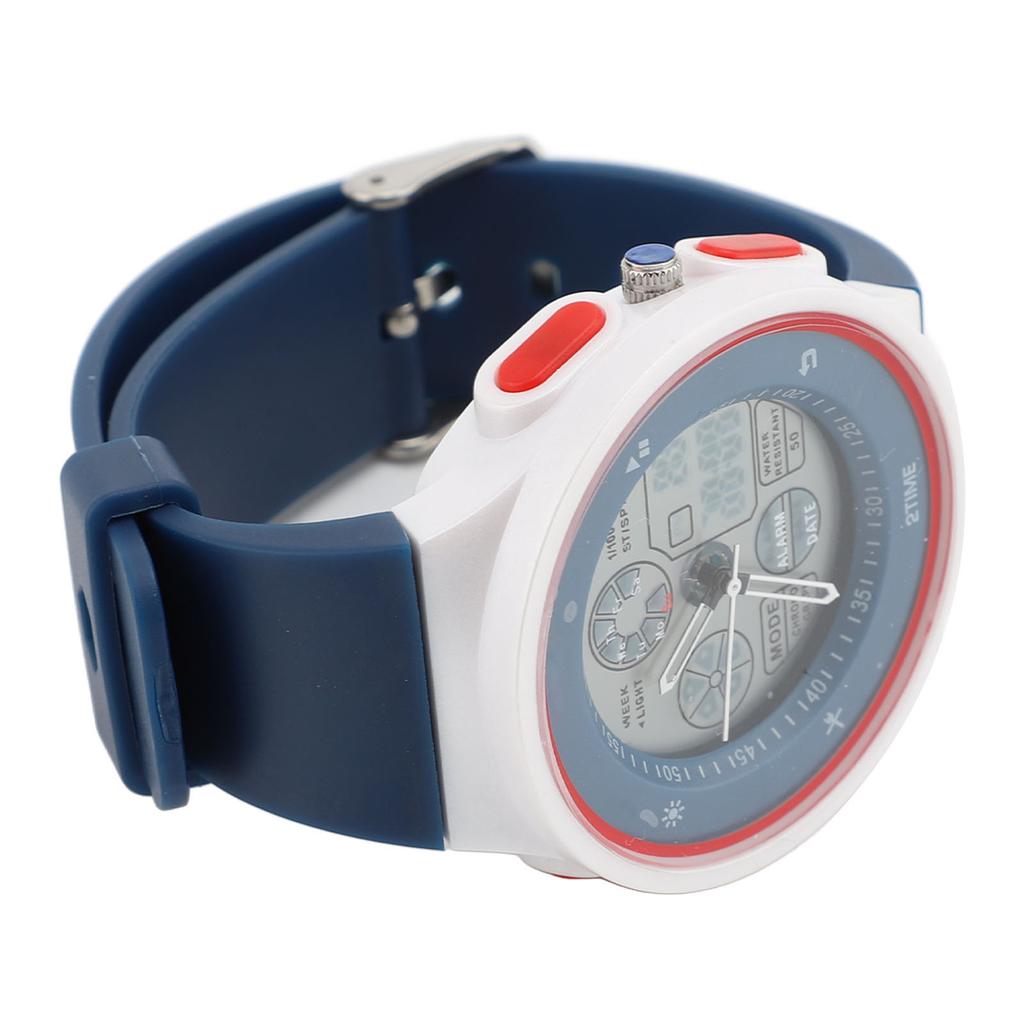 Teenager Watch Outdoor Water Resistant Digital Sports Analog Watch with Stopwatch Alarm Clock Countdown Dual Display