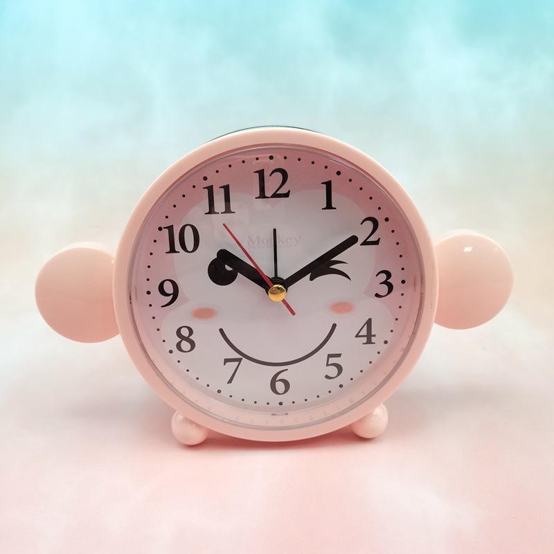 Korean Version of Cartoon Cute Creative Children's Student Bedroom Bedside Desktop Mute Digital Alarm Clock Series