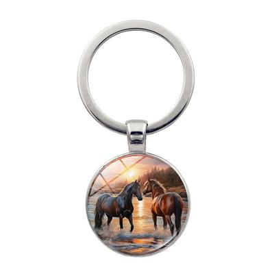 Брелок-подвеска Badge Time Gemstone Cross Border Accessories Metal Keychain