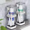 Drainage Toothbrush Holder with Cup Dustproof Toothpaste Countertop Organizer for Home