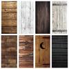 Retro Wooden Door Sticker Wall Art Mural 3D Vision Wallpaper For Living Room DIY Wall Stickers PVC Vinyl Door Poster Home Decor