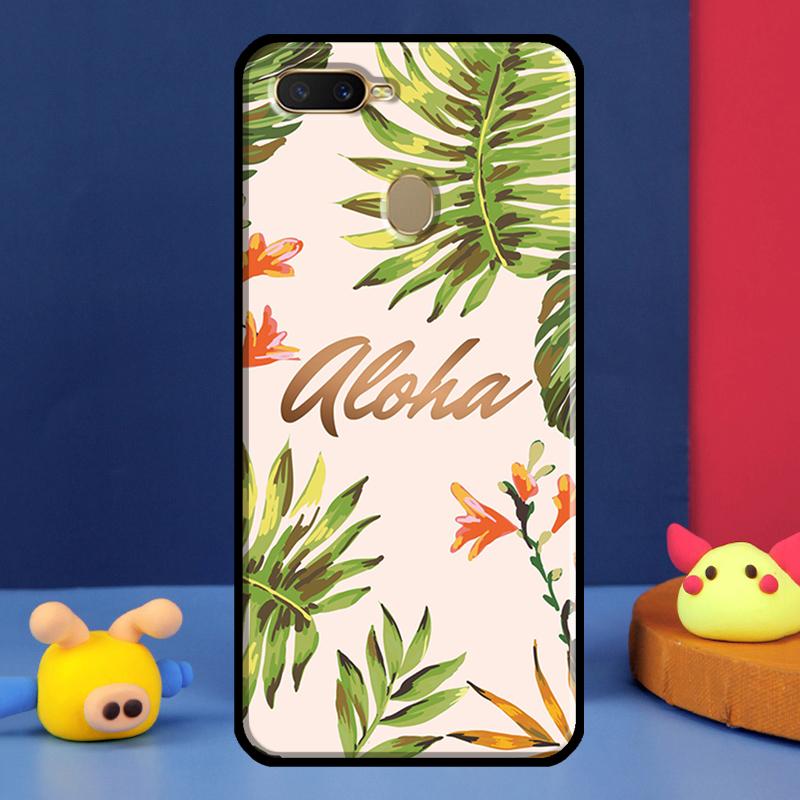 Летнее растение Пальма Зеленый Лист Алоха Для Oppo A54 A57 S A78 A58 A98 A5 A9 A91 A15 A16 A17 A52 A72 A76 A96 A74 A94 A77 Чехол для Телефона