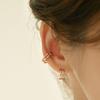 Weaving Tea Silver Pink Ear Cuff Tessvp13490M