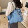 Ретро джинсовая сумка-тоут литературный кампус стиль универсальная повседневная ручная сумка популярная наплечная сумка-мессенджер