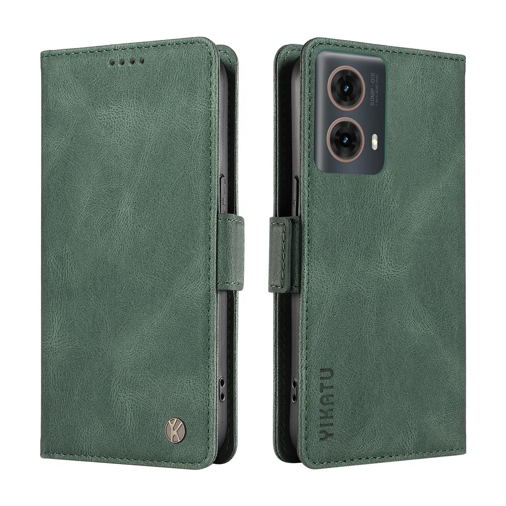 Чехол-кошелек из нубука из искусственной кожи с отделениями для карт и боковой пряжкой для телефона Motorola Moto G53, G14, G32, G54, G84, G34, G04, G24, G04s, E14, Edge 40, Edge 50 Fusion...