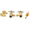 R134a Adapter Fitting Kit Refrigerant Self-Sealing & Puncture Style Can Valve Adapter- AC Freon Self Sealing Tap Fitting with Brass Convert & Core