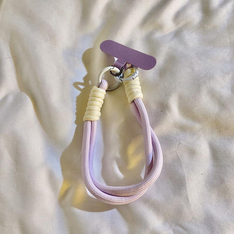 Многоцветный плетеный вручную брелок для ключей, ремешок для мобильного телефона, ремешок для ключей с защитой от потери, мужской и женский держатель для ключей от машины, аксессуар