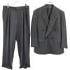 Wool Suit Setup ST46-54 Gray Tailored Jacket Long Pants Men's Used
