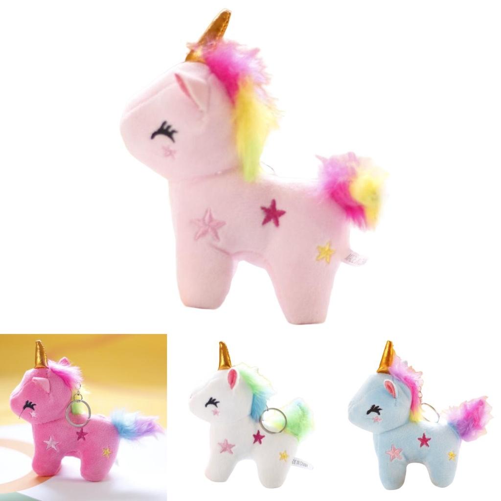 Милый плюшевый брелок в виде радужного единорога оптом, подвеска в виде мягкой игрушки для сумок для девочек