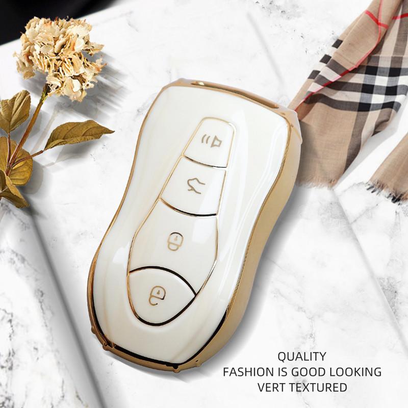 Роскошный чехол с дистанционным ключом Golden Edge для Geely Azkarra FY11 Atlas Pro, новый Emgrand GS X6 SUV EC7, брелок для автомобиля