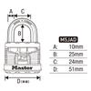 Master Lock Key Professional High Body Width Shackle Height Magnum M5JAD (Master Lock) Padlock, Lock, Grade, Rustproof, Outdoor, Security, 51mm, 25mm,