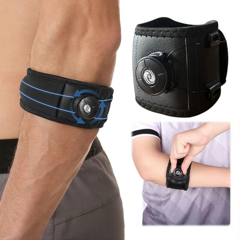 Built-in Silicone Pad Tennis Elbow Brace Pressurized Golf Elbow Strap Gym Sport