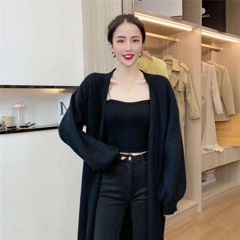 DAFIFY Women's Fashion Casual Fall Winter Solid Color Print Long Sleeve Sweaters