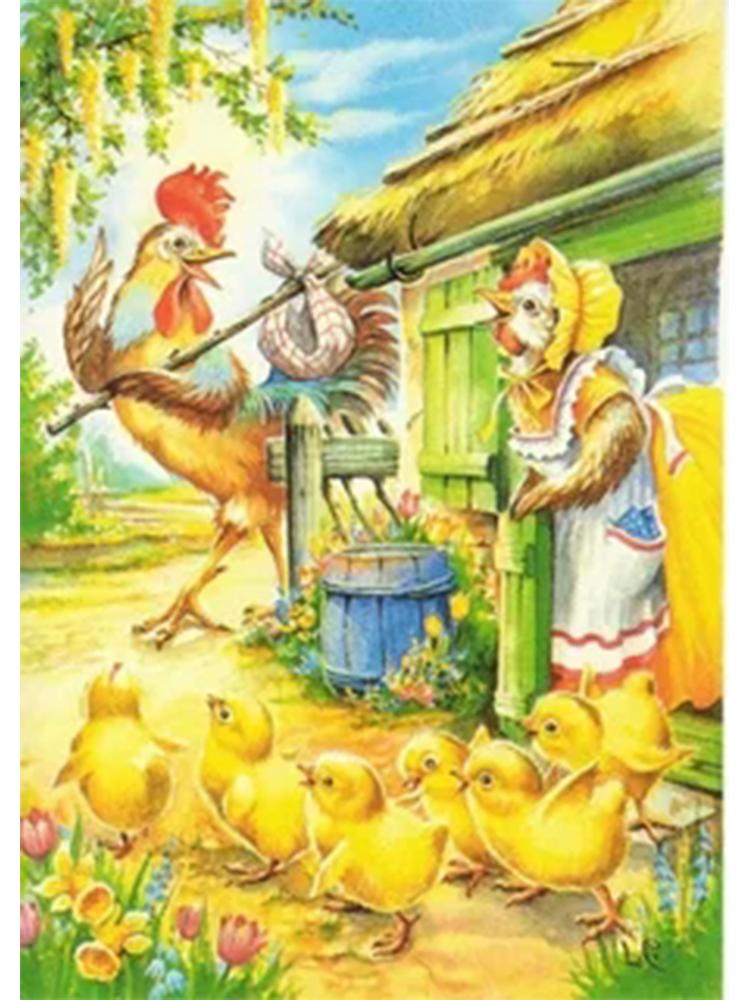 Алмазная картина курица полный круг квадрат 5DDIY алмазная вышивка животное крест вышивка набор мозаичное искусство украшение дома