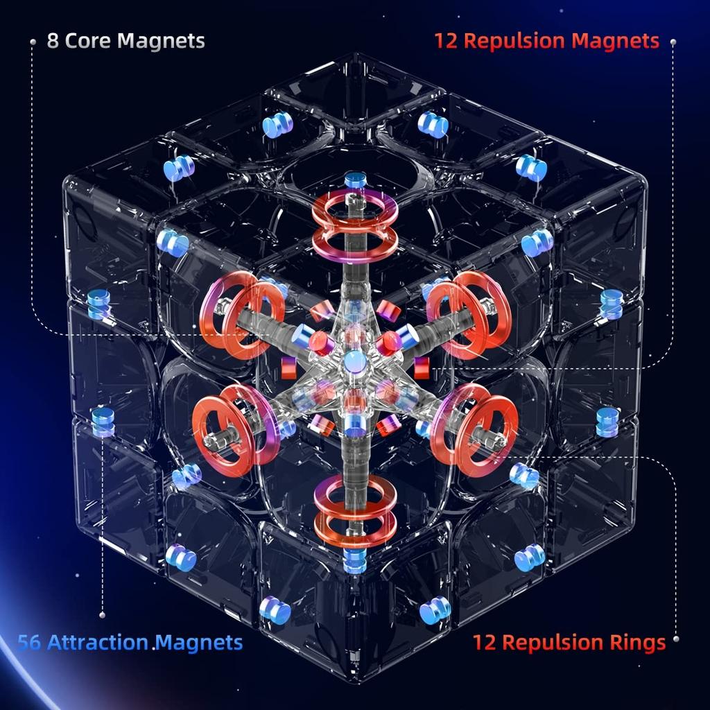 Bucubke GAN 13 M Maglev Fx 3x3 Stickerless Speed Magic Cube GAN13 Maglev Fx 3x3x3 Competition Puzzle Cube Frosted Magnetic Levitation Version