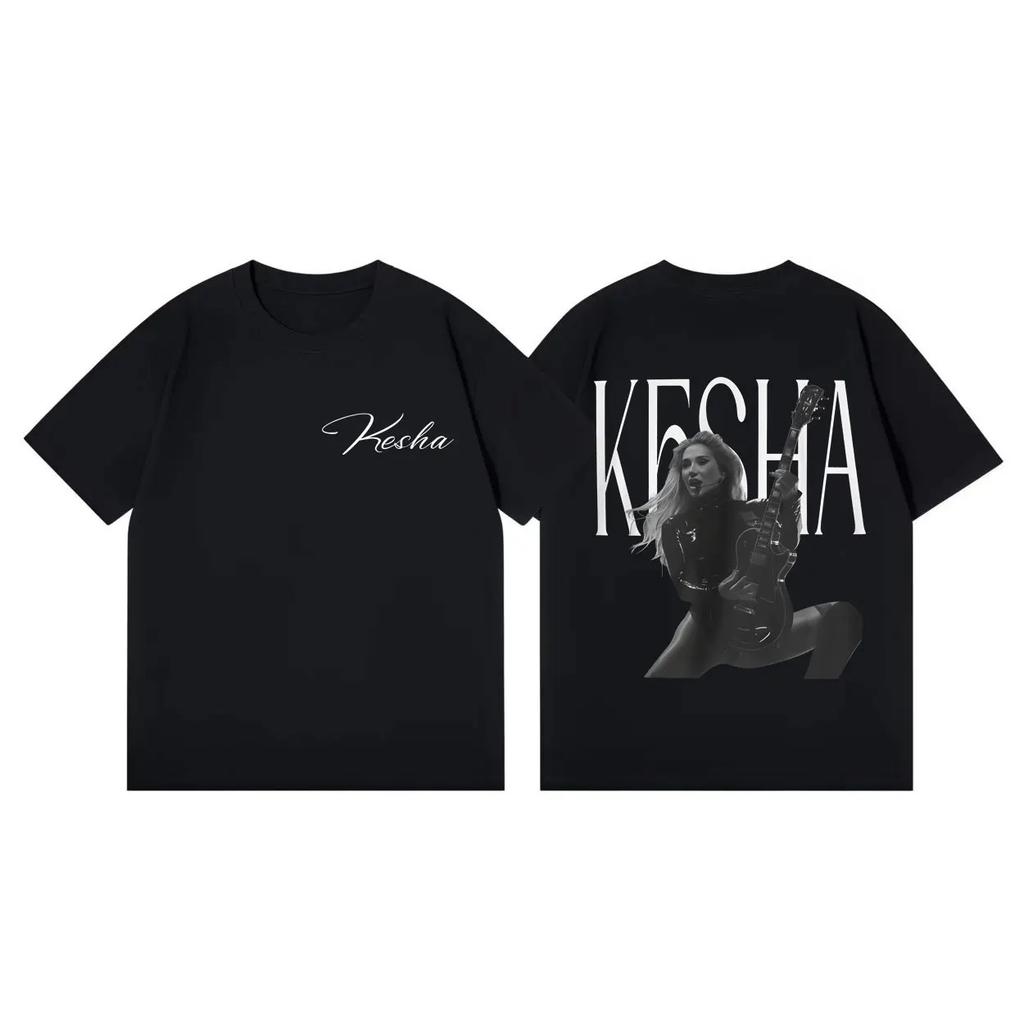 Summer Casual Fashion Loose T-shirts Kesha The Freedom Tour 2026 Merch T-shirt Unisex Women Vintage Aesthetic Short Sleeve T Shirts
