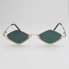 Retro Diamond-Shaped Women's Sunglasses Metal Hip Hop Vintage Shades Narrow Small Eyewear for Women & Men