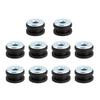 10pcs M6 Rubber Motorcycle Rubber Grommet Bolts, Motorcycle Rubber + Steel Grommet Accessories Fairing Cowling