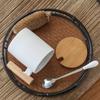 310ml Vintage Creative Coffee Cup with Lid and Spoon Nordic Simple Style Wooden Handle Home Office Water Cup Couple Lover Gifts