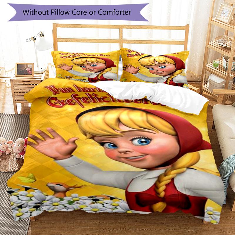 3pcs Sprookjesboom Bedding Set Duvet Cover Closure Includes 1 Duvet Cover & 2 Pillowcases, Soft and Comfortable for All Seasons.
