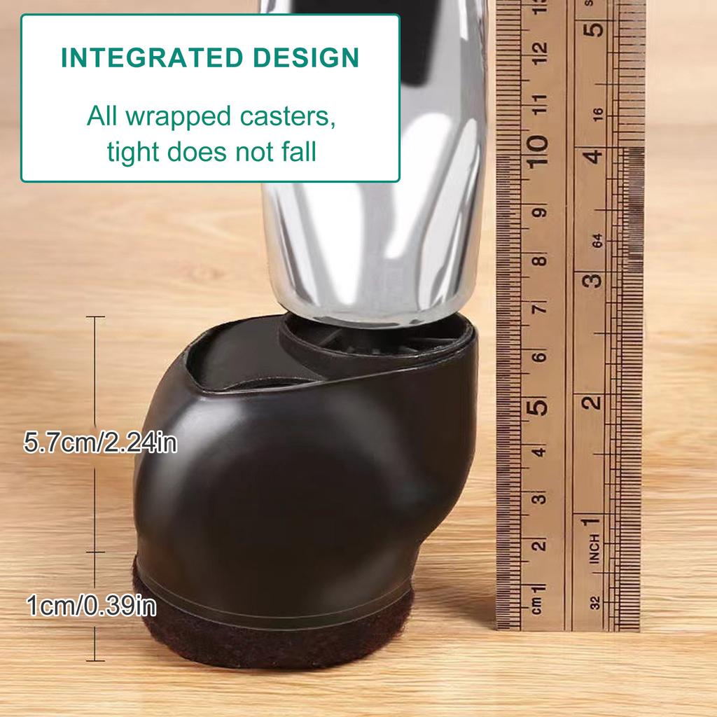 10pcs Chair Foot Covers Office Chair Rollers Fixers for Office Use Protect Floors From Damage & Ensure Silent Mobility