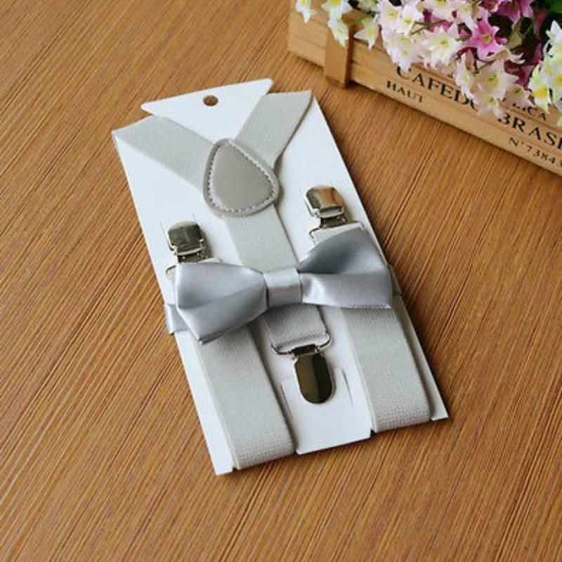 Стильный детский эластичный набор подтяжек и галстука-бабочки для мальчиков и девочек в нескольких цветах