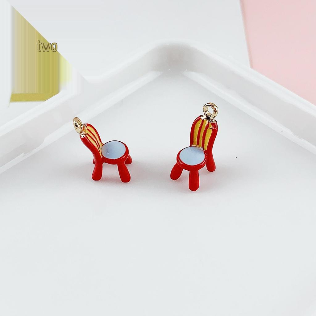Красочный 3D кулон-табурет для кофейни, подвеска для DIY ручной работы, аксессуар для украшений
