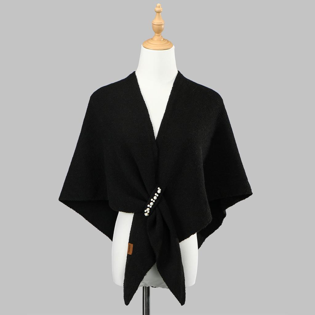 New Women Fashion Elegant Solid Color Triangle Scarf Multifunctional Retro Outdoor Leisure Shawl Cape