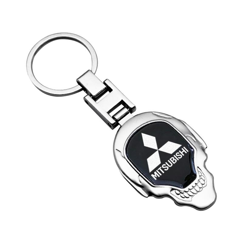 Zinc Alloy Car Key Ring Decoration Metal Keychain For Mitsubishi Eclipse Galant Mirage L200 Xpander Triton Colt Pajero