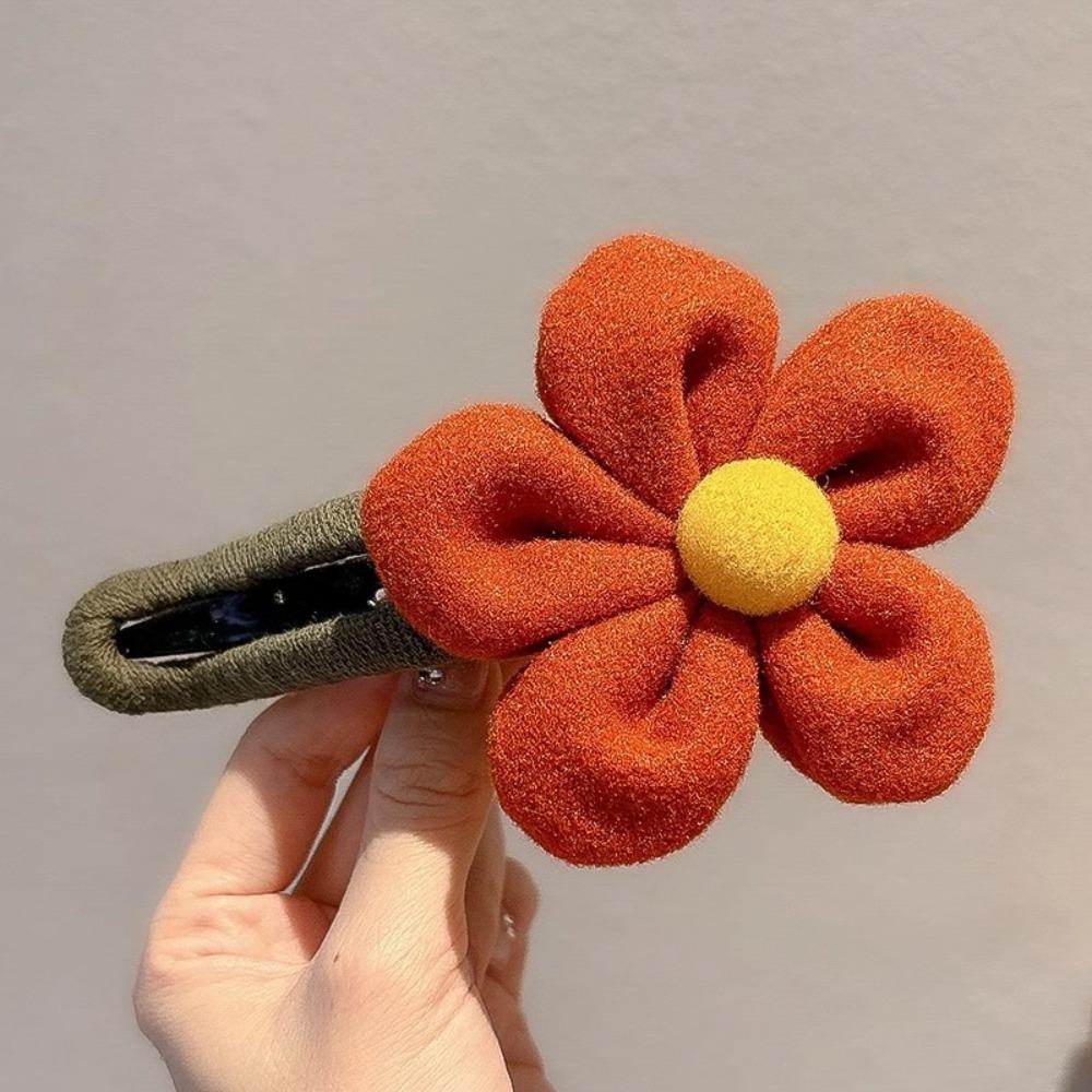 Large Flower Hair Claw Plush Flower Hairpin New Hair Clips Autumn Winter