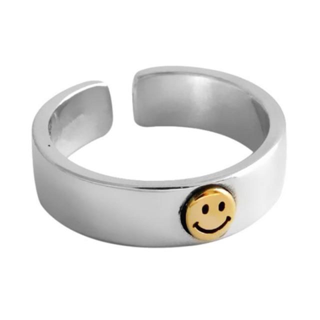 Ожерелье с улыбкой на лице, женское ожерелье с цепочкой и подвеской, ювелирные изделия для девочек, серебряный цвет, модные ожерелья из цинкового сплава Kpop