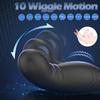 10 Wiggle Vibration Anal Plug Массажер простаты с кольцом для пениса Анальная пробка Вибратор Стимулятор промежности Мужские секс-игрушки для мужчин
