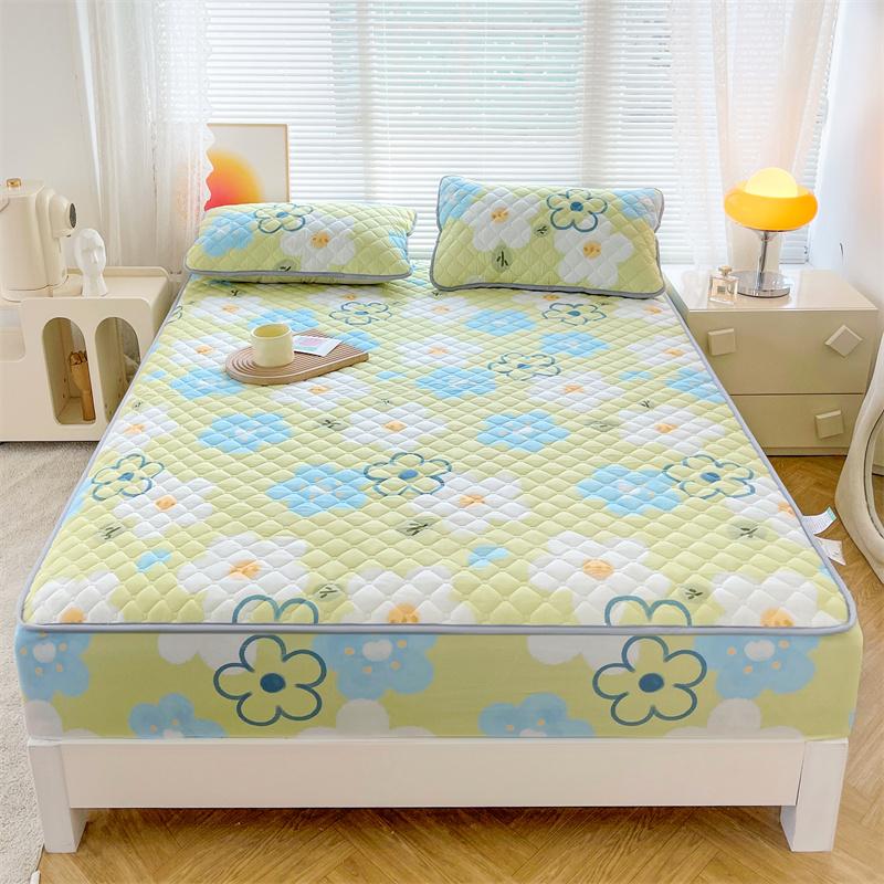 Простыня с цветочным узором, покрывало для кровати размера «queen size», утолщенная простыня, стеганый чехол для матраса, tampa de colchão (Наволочка Нужен заказ)